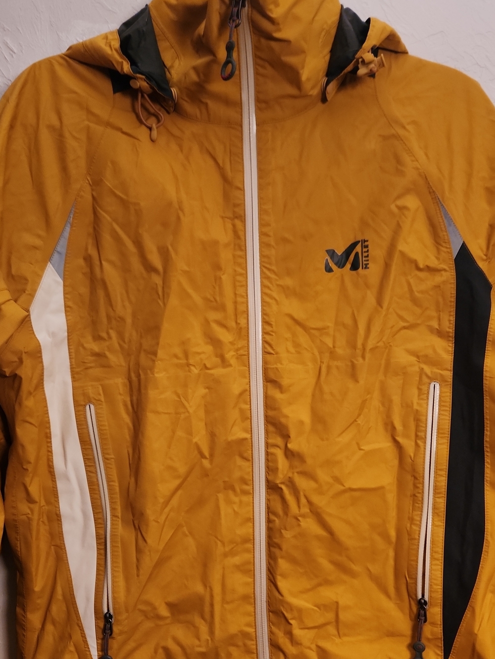 Men's Mustard Yellow Ski Shell Jacket with Hood